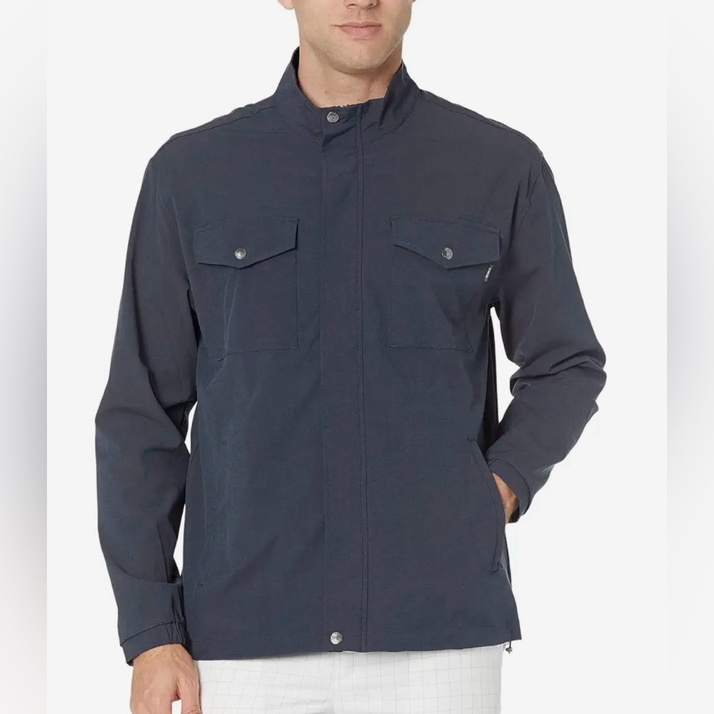 Linksoul Boardwalker Full Zip Windbreaker Jacket - Medium - Navy Blue